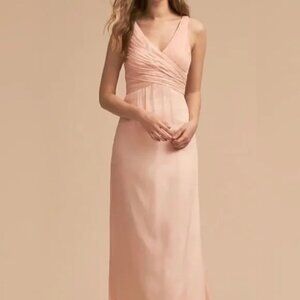 Anthropologie BHLDN Angie Chiffon Gown Maxi Dress Peach Medium